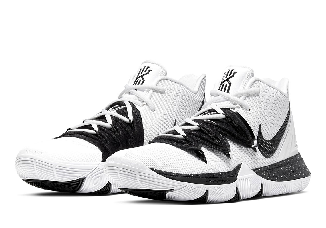 Repeaters Nike Kyrie 5 EP Black and White Irving Splashed Ink Casual Sports Basketball Shoes AO2919